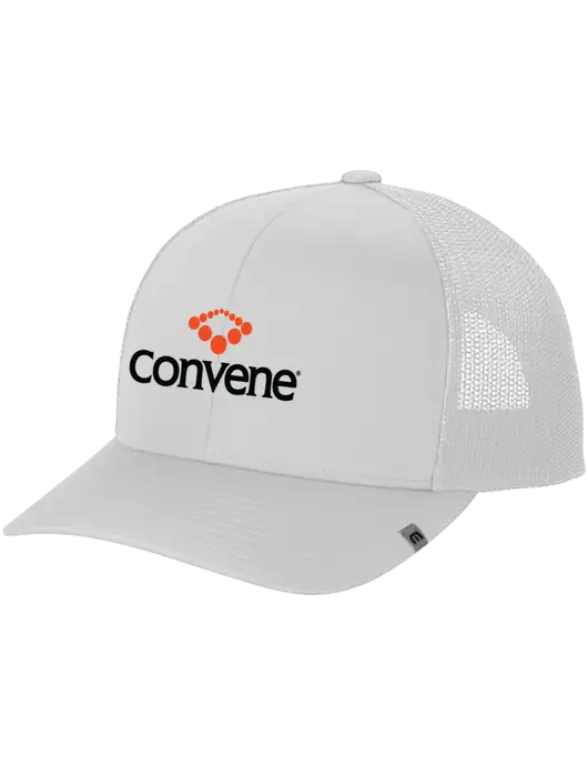 TravisMathew White Cruz Trucker Cap w/Convene Logo