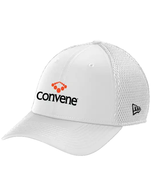 New Era 39THIRTY Performance Stretch White Mesh Cap w/Convene Logo