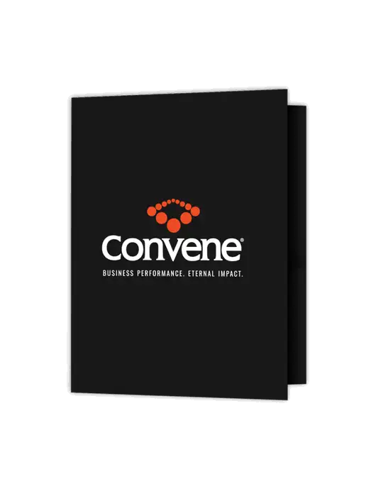 Black Presentation Folder with Dual Pockets w/Convene Logo