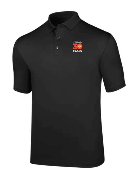 Callaway Opti-Dri Black Chev Polo w/Convene 30 Years Logo