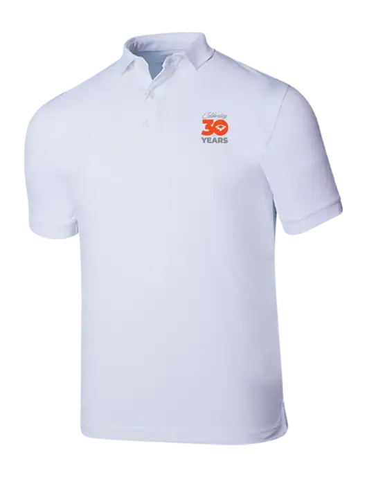 Callaway Ottoman Bright White Polo w/Convene 30 Years Logo