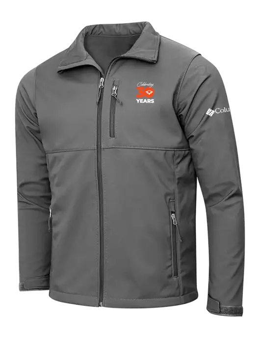 Columbia Medium Grey Ascender Softshell Jacket w/Convene 30 Years Logo