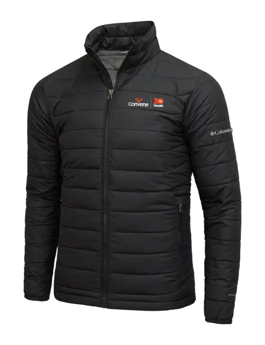 Columbia Black Powder Lite Jacket w/Convene 30 Years Logo
